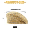 thumbnail image 2 of Boina vintage a cuadros de otoño e invierno de 2 piezas, fina e informal para la familia, 2 of 5