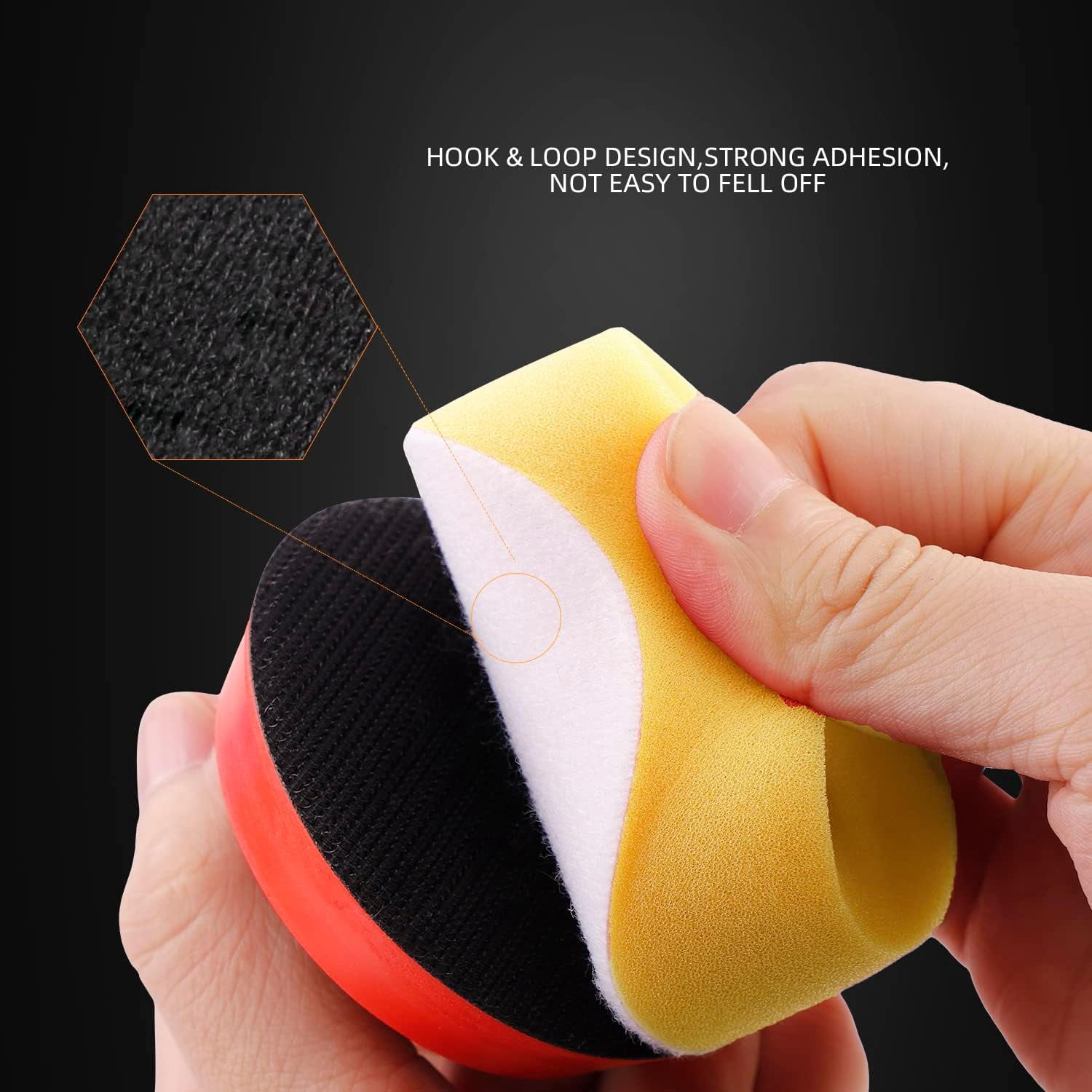 3''(80mm) Drill Polishing Kit, 22Pcs Car Polishing Foam Buffing Pads for Drill, Detail Polishing Kit Wool Pads Wax Buffer Polisher Attachment with M14 Thread Backing pad Adapters