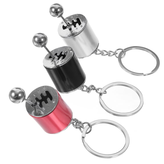 OUNONA 3 Pcs Car Key Keychain Fidget Gear Shifter Pendant