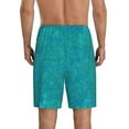 thumbnail image 4 of Lsque Blue Green Glitter Mens Sleep Pajama Shorts,Short Pajama Pants, Cotton Ultra-Soft Knit-XX-Large, 4 of 9