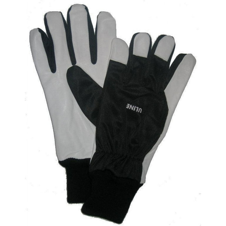 Work Gloves - Leather Palm, Knit Wrist