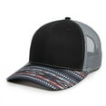 thumbnail image 4 of Outdoor Cap OC771P Slight Pre-Curved Sublimated Visor-Black/Light Grey/Aqua, 4 of 8