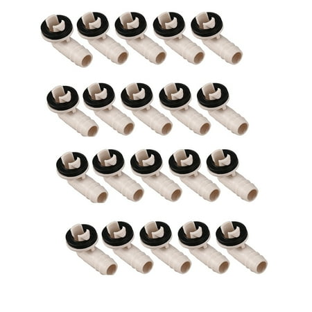 

20X Air Conditioner Ac Drain Hose Connector Elbow Fitting with Rubber Ring(15mm)