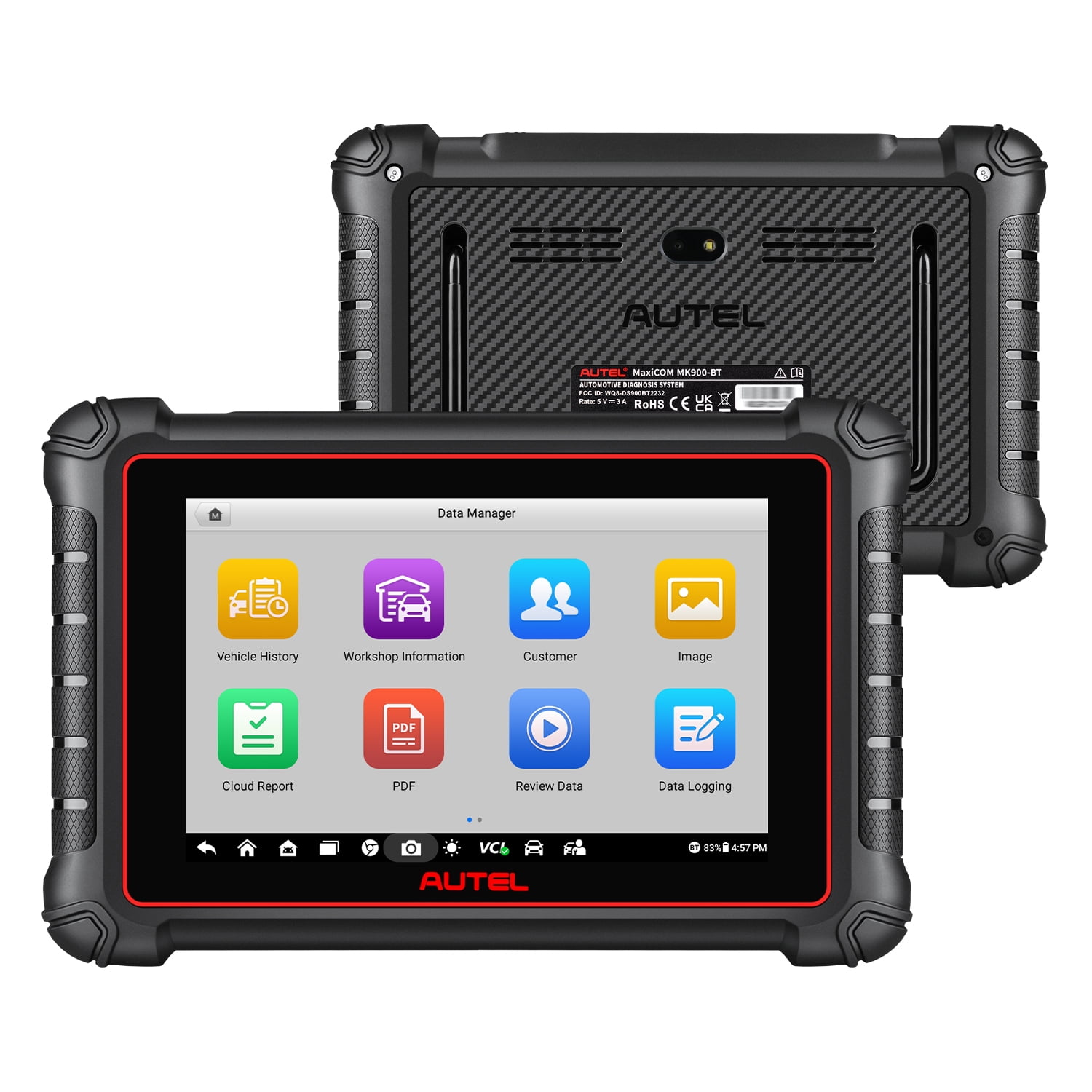 Autel Scanner Maxcom MK900BT, 2026 MK900-BT Bidirectional Diagnostic Scan Tool, 2.0 BT Ver. of MK900 MX900, 40+ Reset, 3K+ Active Tests, CAN FD & DoIP, FCA