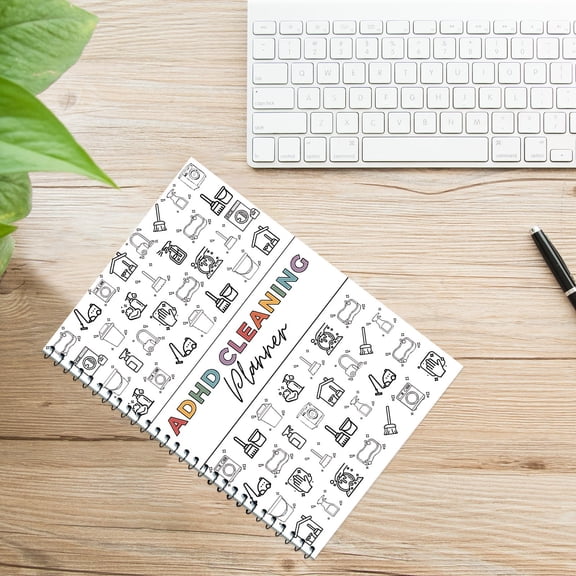 ADHD Cleaning Planner & All-In-One Home Organizer,Custom Adjustable Daily Weekly Monthly Chore Checklist,Household Task Tracker for Stress-Free Cleaning daily planner notebook adhd planner for adults