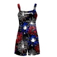 thumbnail image 5 of 4th of July Rompers Women Rompers for Women 2025 Womens Jumpsuits Casual Womens Rompers Summer Romper Women's Independence Day Print Pocket Romper Shorts, 5 of 5