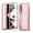 Pink, variant on MonsDirect for 7.6 inch Samsung Galaxy Z Fold 4 5G 2022 Case, Clear Plating Frame Hard PC Back Shell With Screen Protector, Slim Anti-Drop Free Folding Hinge Protection for Galaxy Z Fold 4, Silver