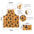 thumbnail image 7 of Witch Hat Halloween Apron-Garden Aprons for Women with Pockets-Cotton Linen Waterproof Kitchen Cooking Gardening Aprons Adjustable for Kitchen,Cooking,BBQ and Salon 32"x27", 7 of 7