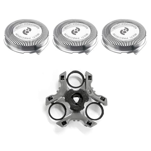 HQ8 Replacement Heads for HQ8 Aquatec Shaver 3 Pc with 1 Pc Pack Cutterhead Retaining Ring Gold Gold Gold