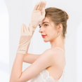 thumbnail image 2 of Womens Gloves Winter Gloves Women's Fashion Solid Color Five Finger Gloves Breathable Sunscreen Solid Color Etiquette Gloves, 2 of 5