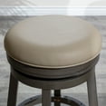 thumbnail image 4 of Dtwnek 30" Bar Stool, Leather Seat Barstool for Home Bar Dining Room, Gray + Beige, 4 of 4