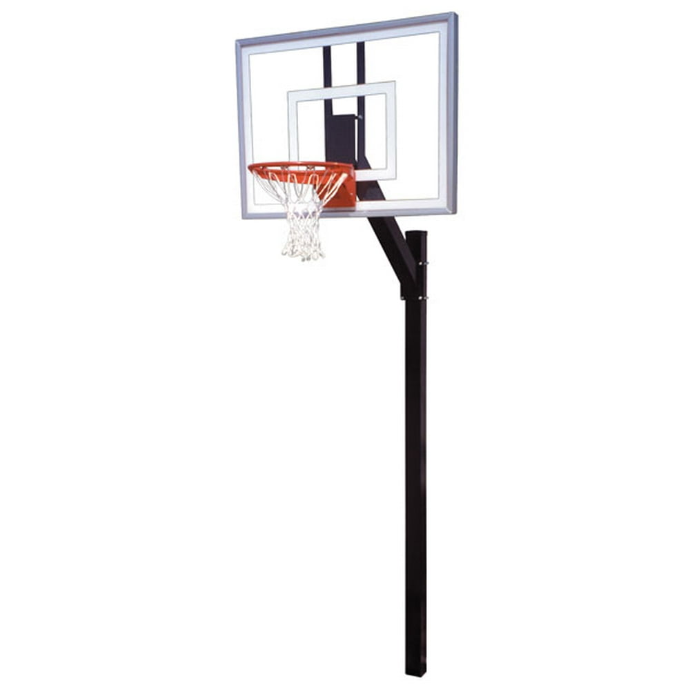 First Team Legacy Turbo InGround Basketball Hoop with 54 Inch Glass
