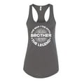 thumbnail image 2 of Wild Bobby, Brother Man Myth Legend Funny Dad, Father's Day, Women Racerback Tank Top, Dark Grey, Large, 2 of 4