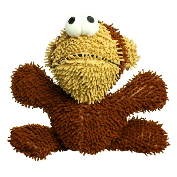 Mighty Microfiber Ball Med Monkey Durable Plush Squeaky Dog Toy