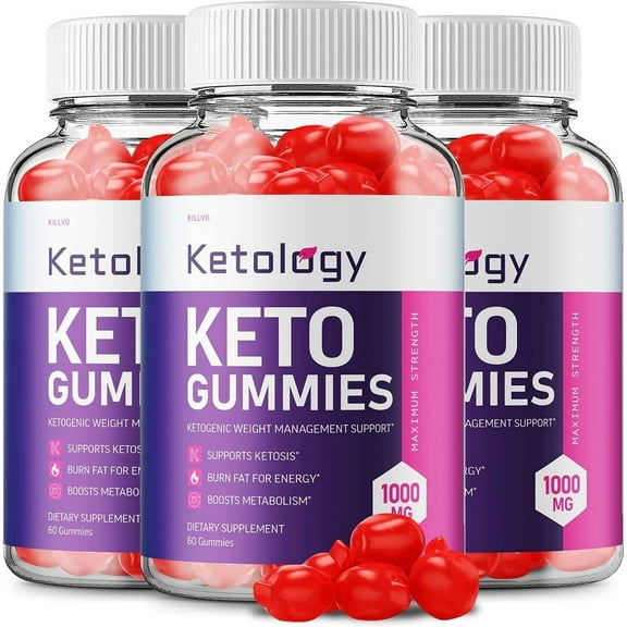 3 Pack Ketology ACV Gummies - Advanced Formula Ketology Keto Apple Cider Vinegar Gummies 180 Gummies