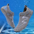 thumbnail image 3 of Dakaela Water Shoes for Men Women Swim Beach Hiking Barefoot Socks Quick Dry Aqua Sneakers Grey 8, 3 of 7