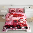 thumbnail image 2 of Homewish Kawaii Gnome Queen Comforter Set,Romantic Valentine'S Day Bedding Sets,Red Pink Loves Bedding Comforter Set For Men Women,Microfiber Bedroom Decor Reversible,3pcs, 2 of 8