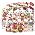 thumbnail image 1 of Pegatinas HUOGUO Hello Kitty Kitty, blancas, impermeables, 100 unidades, 1 of 1