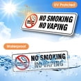thumbnail image 5 of No Smoking No Vaping Sign, (4 Pack) 9 X 3 Inch, Self-Adhesive, Use for Home Office/Business, Easy to Apply, Black Big Letters on White Plate, 5 of 7