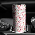 thumbnail image 3 of 20oz Multicolor Christmas Pattern Skinny Tumblers Stainless Steel Tumbler with Lid and Straw,Vacuum Insulated Double Wall Travel Tumbler Cups with Cleaning Brush for Coffee,Tea, 3 of 6