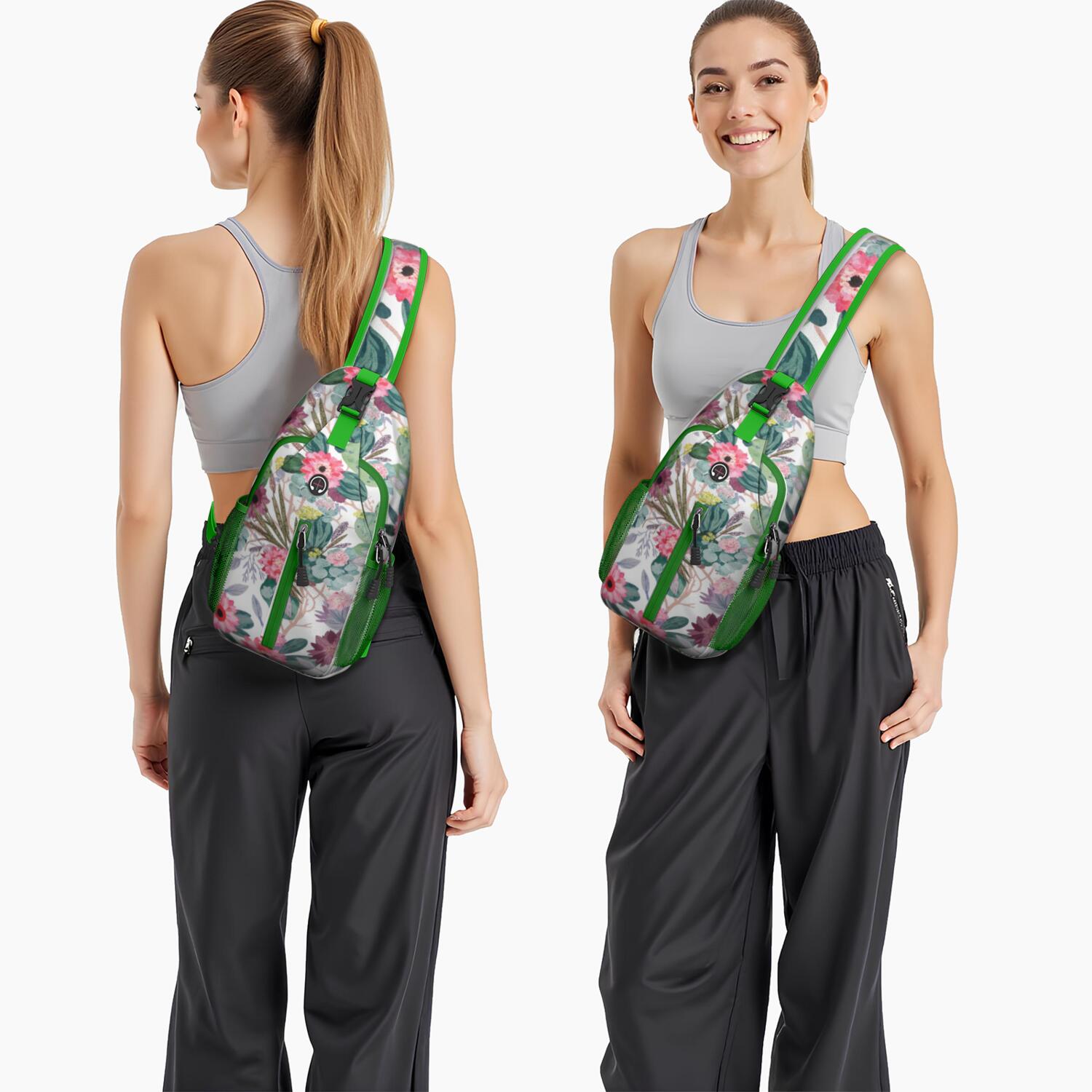 Chest Bag Crossbody Shoulder Bag Crossbody Shoulder BagHiking Sling Backpack for Men Women Travelers Cactus