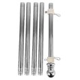 thumbnail image 1 of Flagpole, Stainless Steel Flagpole, Suitable for Courtyard Garden, Stainless Flag Holder (sil -ES Silver, 1 of 5