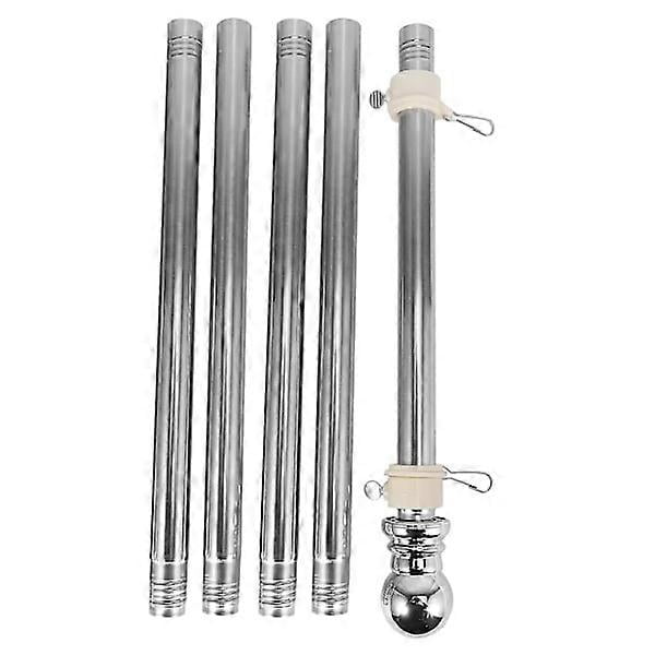 Flagpole, Stainless Steel Flagpole, Suitable for Courtyard Garden, Stainless Flag Holder (sil -ES Silver