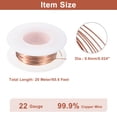 thumbnail image 4 of Alambre de cobre suave Uxcell (22 Gauge, 65.6 FT), alambre de cobre puro al 99.9% para manualidades, 4 of 7