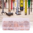 thumbnail image 1 of Solid Copper Washers Flat Ring Set, 200pcs Plain Washer Assorted Hardware in Box,  for Load Distribution, Insulation, Spacer and Vibration Reduction, 1 of 7