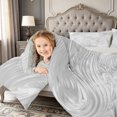 thumbnail image 4 of meiyoeat Silver Swirl Striped 7-Piece Twin Bedding,Modern Minimalist Artwork Bedding Comforter Set For Girls,Light Gray Reversible, 4 of 7