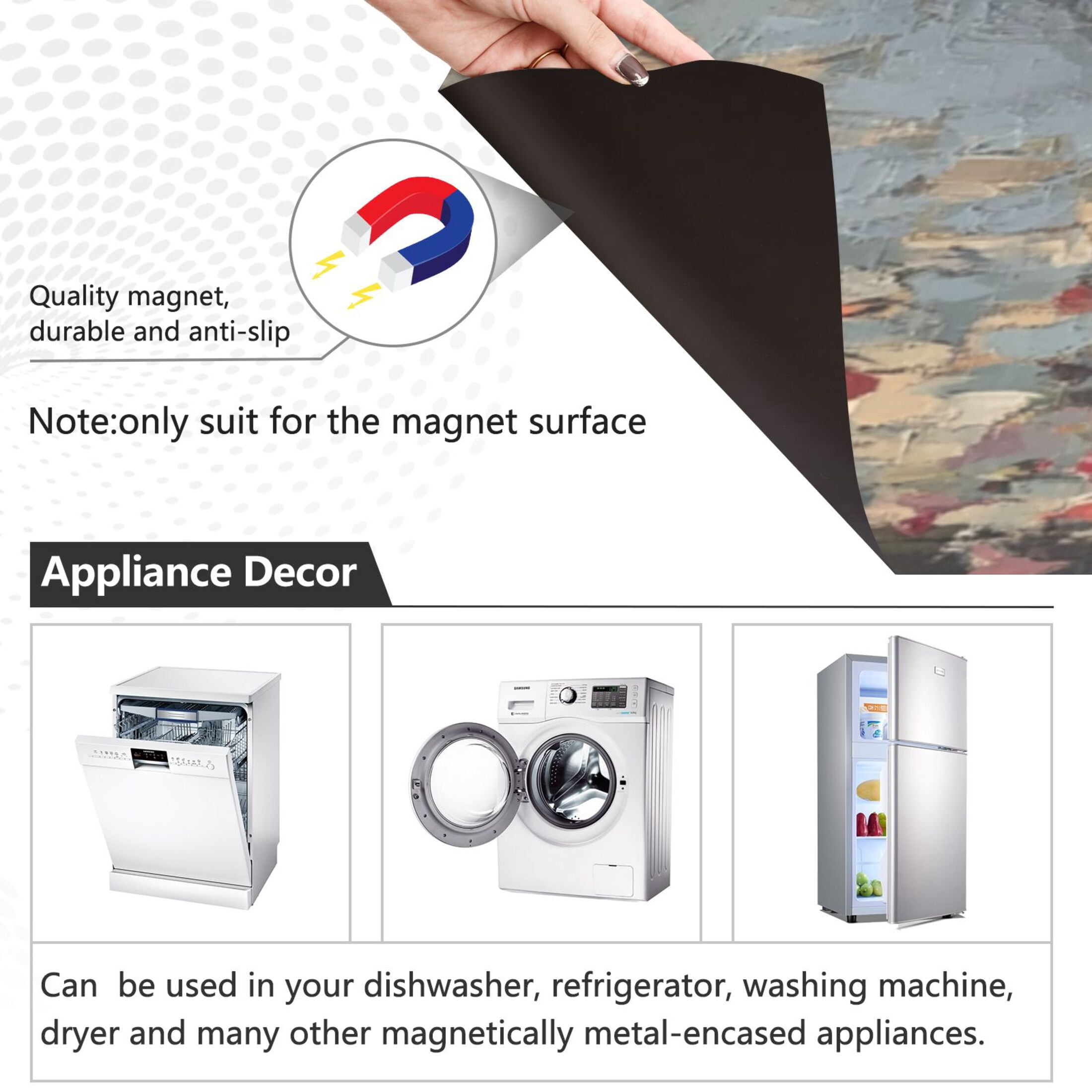 Dishwasher Magnetic Sticker 23x26 Inch Refrigerator Magnetic Sticker Washing Machine Magnetic Sticker Kitchen Panel Magnetic Sticker Home Decor Valentine's Day Bunny