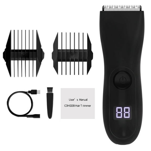 Groin & Body Hair Trimmer for Men Pubic Hair Trimmer Man Electric Cordless Rechargeable Shaver Body Groomer