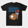 thumbnail image 1 of T-Shirt Unisexe Baseball Moms Club Baseball Glove Ice Coffee Caffeine C02470, P-5TG, 1 of 4