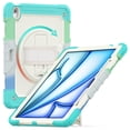 thumbnail image 2 of Case for iPad Air 13 Inch M3 2025 / M2 2024 12.9 inch (3rd/4th Gen) with Screen Protector, 360 Degree Rotating Kickstand Hand Strap Shockproof Cover with Shoulder Strap, Rainbow Blue, 2 of 7
