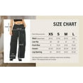 thumbnail image 6 of Cali1850 Women’s Wide Leg Cargo Pants Low Rise Twill Fabric Casual Multi Pockets Trousers, 6 of 6