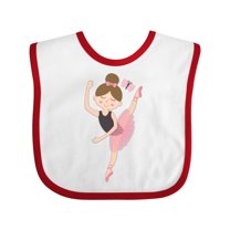 Inktastic Ballet Dancer for Little Girls Girls Baby Bib