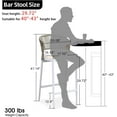 thumbnail image 3 of PURPLE LEAF Outdoor Bar Stool Set of 2, Modern Aluminum Rattan Wicker Bar Chairs with Backrest and Cushion, All-Weather for Kitchen, Patio, Pool, 3 of 9