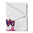 thumbnail image 2 of Live Laugh Love Soft Flannel Fleece Blanket, Vintage Inspirations in Colorful Live Laugh and Love with Different Designs, Cozy Plush for Indoor and Outdoor Use, 60" x 80", Multicolor, by Ambesonne, 2 of 5