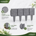 thumbnail image 5 of Imitation Stone Garden Fence - Diy Garden Edging Border, Gray Stone Effect Plastic Garden Edging Fence, 5 of 10