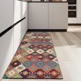 thumbnail image 4 of Orange Ethnic Rhombus Pattern Kitchen Rug Mat,Kitchen Runner Rugs Non Skid Washable,Decorative Kitchen Floor Mats for Kitchen,Sink,Laundry,17"X47", 4 of 5