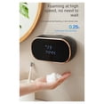 thumbnail image 4 of BINGLI Automatic Soap Dispenser Foam Bathroom: Wall Mount Rechargeable Touchless Adjustable Auto Smart Electric Plastic White Foaming Soap Dispenser with Clock - Kitchen Hand Dish Lotion 350ml Black, 4 of 9
