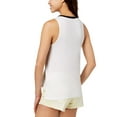 thumbnail image 2 of Carbon Copy Womens Floral-Embroidered Tank Top, White, Large, 2 of 2