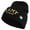 Black, variant on Army Veteran Letters Embroidered 8 Inch Knitted Short Beanie - DK Green OSFM