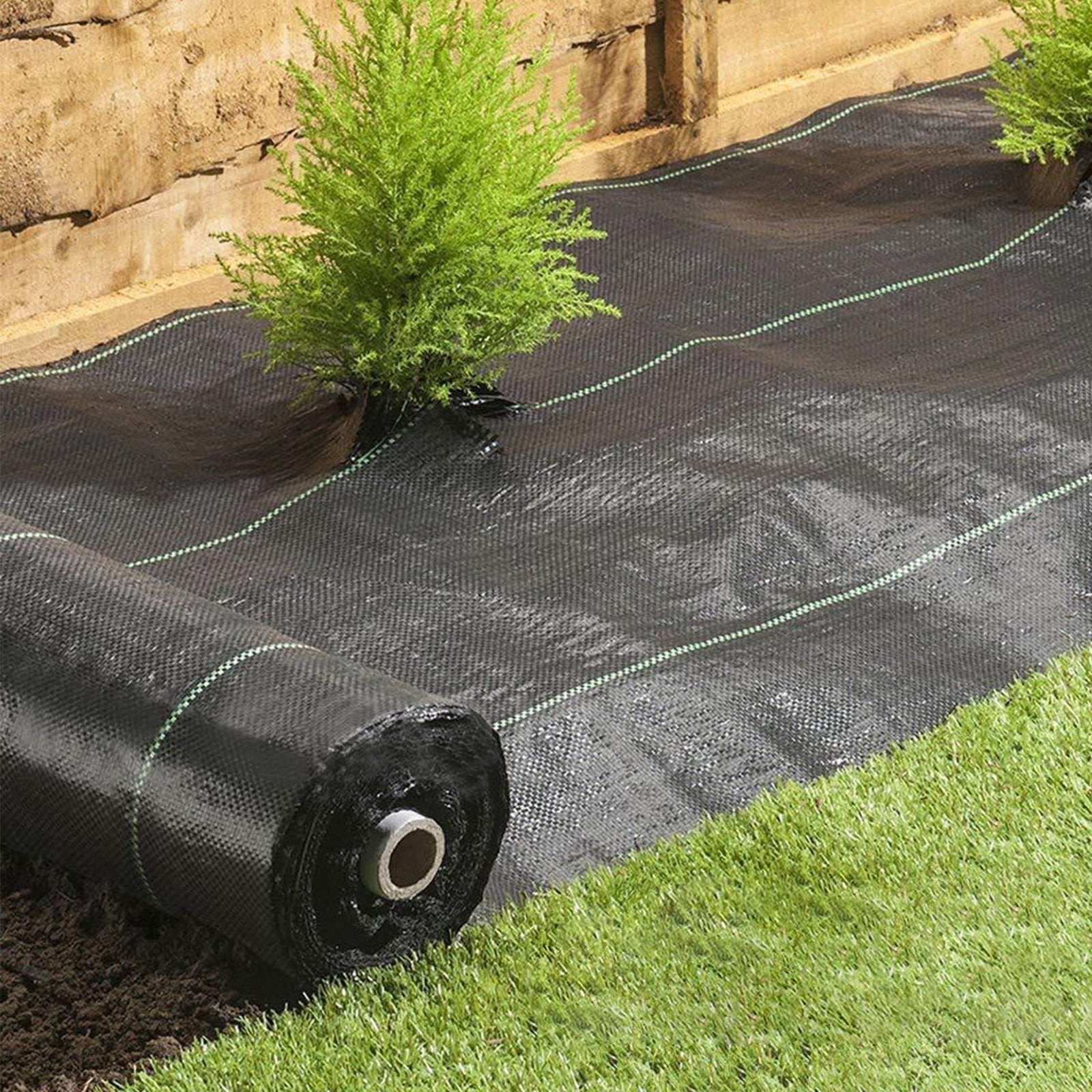 Kicctian 6ft x 300ft Weed Barrier Landscape Fabric, Heavy Duty 3.2oz PP Woven Weed Barrier Landscape Ground Cover, for Gardens & Driveways