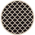 thumbnail image 3 of Safavieh Courtyard Black Indoor Outdoor Rug - Round 7'10", 3 of 3