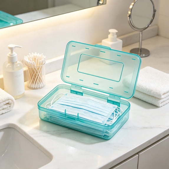 Plastic Pencil Box Large Capacity Pencil Boxes Clear Boxes with Snap-Tight Lid Stackable Design And Stylish Office Supplies Storage Organizer Box Light Green