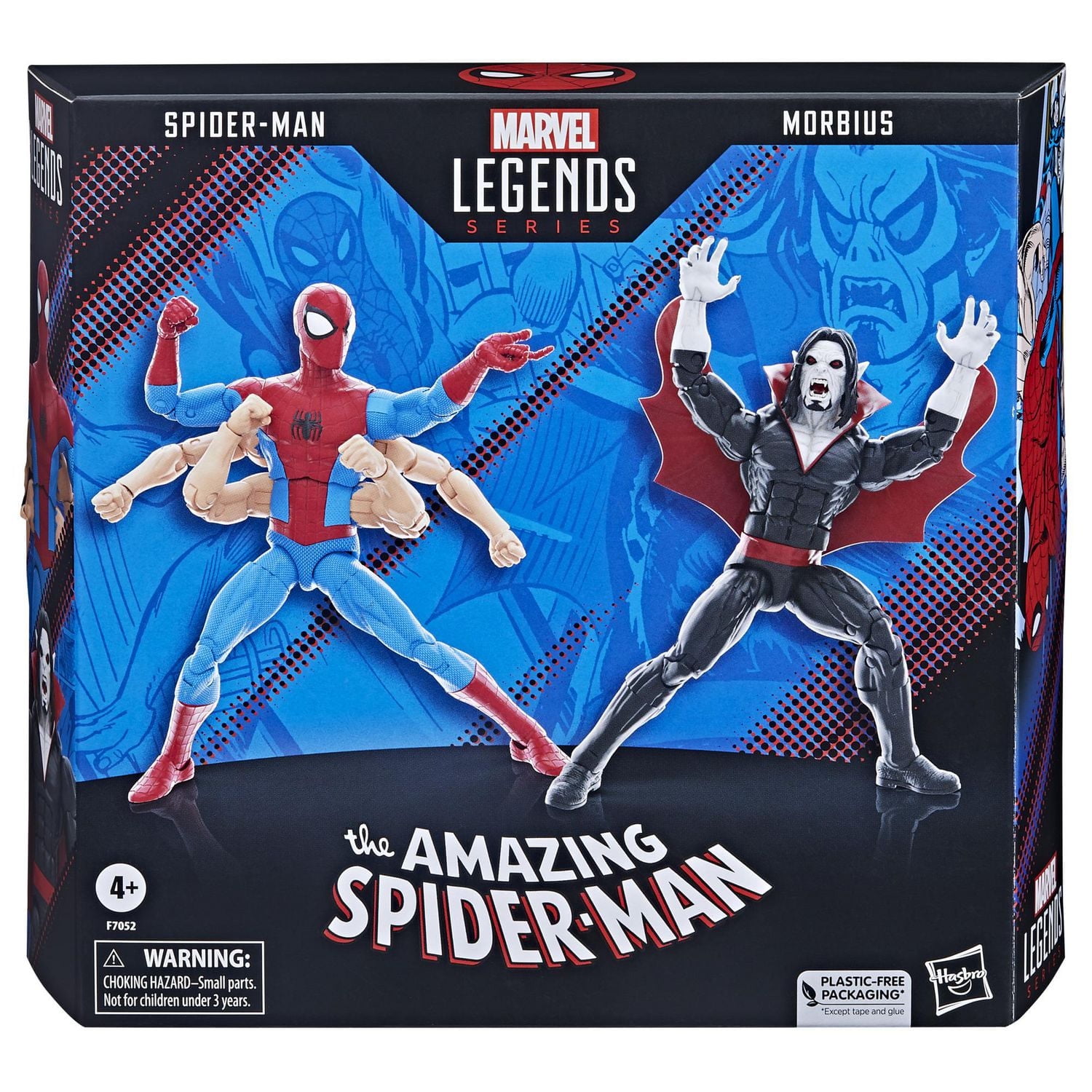 Hasbro Marvel Legends Series, Spider-Man vs Morbius, figurines de collection Spider-Man de 15 cm avec 3 accessoires