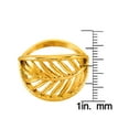 thumbnail image 5 of ELYA Jewelry Women's Polished Open Leaf Gold Plated Steel Ring, 5 of 5