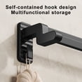 thumbnail image 4 of Qocolhg Wall Mounted Shoe Rack, Shoe Shelf, Towel Holder for Closet, Shoe Organizer Shoes Rack, Storage Organizer, Non Perforated Slipper Rack for Bathroom, Shoe Organizer for Closet, Black, 4 of 6
