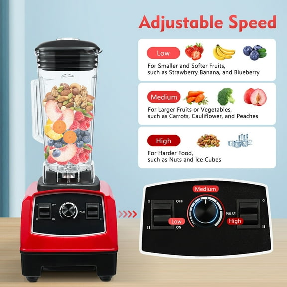 Commercial Fruit Smoothie Blender 2200W Mixer Power Juicer Shakes Maker 3 HP 2L for domestic and commercial use